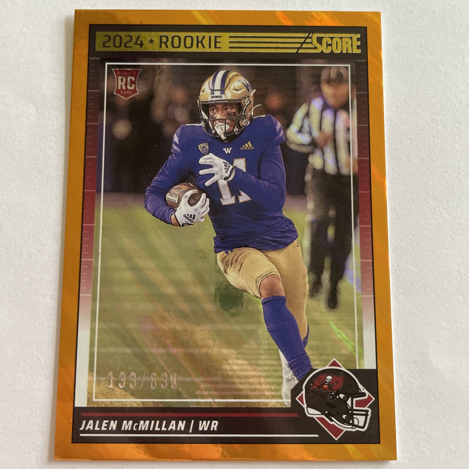 JALEN MCMILLAN 2024 PANINI SCORE FOOTBALL RC ROOKIE LAVA PARALLEL 133/630 #380