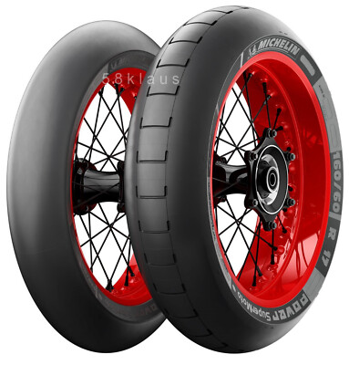 Satz Michelin Power Supermoto Medium 160/60 R17 + Med 120/75 R16.5 NHS Set Paar