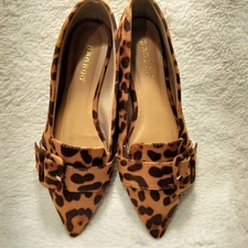 Womens Loafer Leopard Print  Ladies Shoes Preppy Slip-ons, by Bamboo, Size 6 