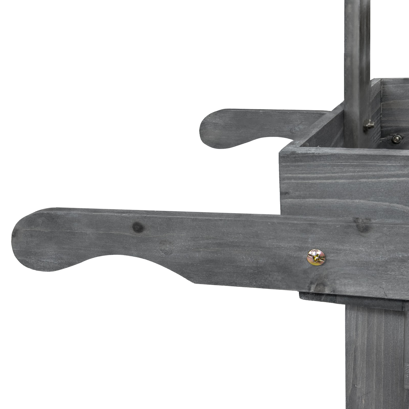 Rustic, Vintage Flower Cart Display Stand with Wheels - Gray by Sunnydaze