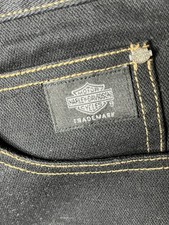 Harley Davidson Womens Jeans Size 10 Black Denim Biker Made In USA Boot