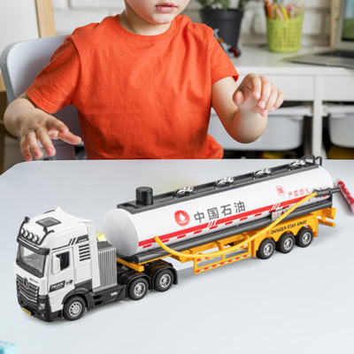 BDTCTK Scania Tanker BP Fuel Truck Model - Zinc Alloy Die-Cast Pull Back Toy Car