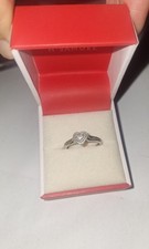 silver engagement ring size m 1/2