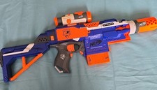Nerf N-Strike Elite Stryfe Motorised Blaster Blue Orange with 10 darts + scope