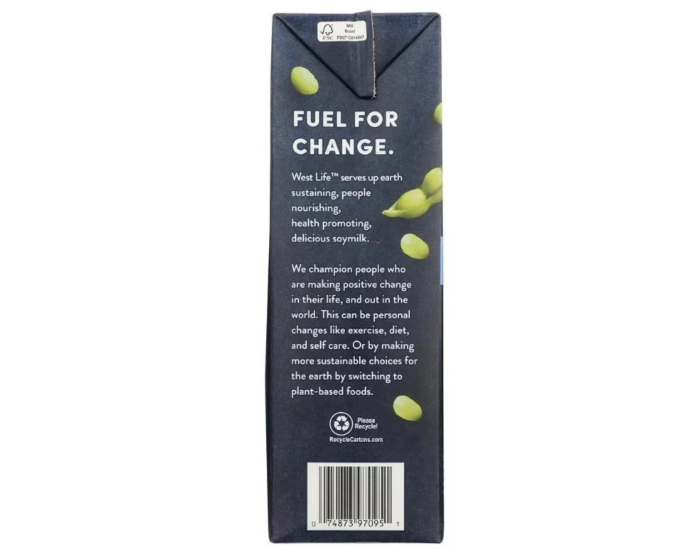 Leche de soja original sin azúcar Westsoy orgánica, 64 OZ - Paquete de 1 Foto 3 de 4