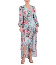 Eliza J Womens Belted Maxi Dress, ltpasgrn, 6