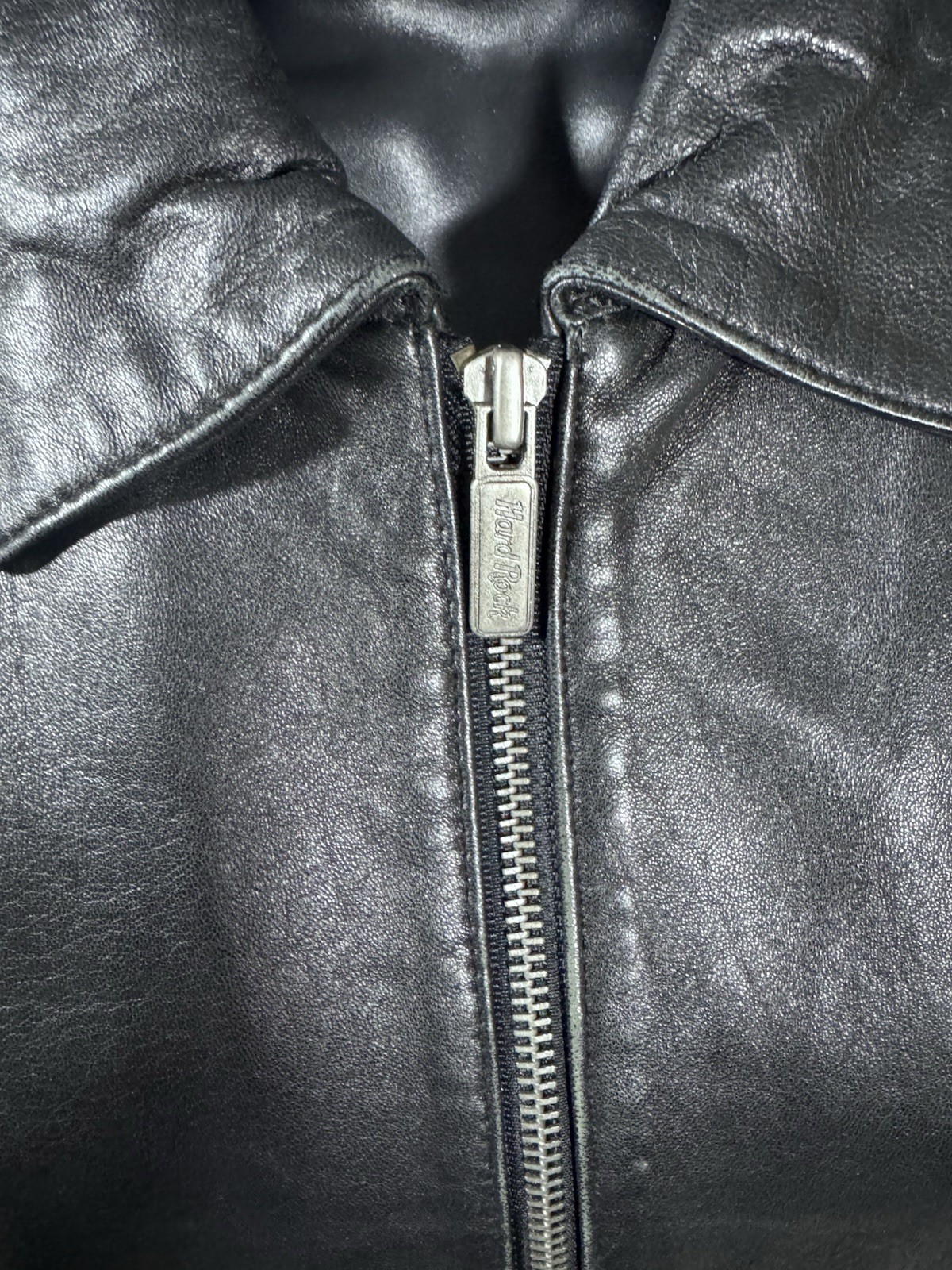 vintage Hard Rock Cafe Honolulu Women's Leather Jacket Large Black image 4