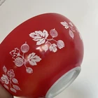 Vintage Pyrex Red Coral Gooseberry Cinderella bowl