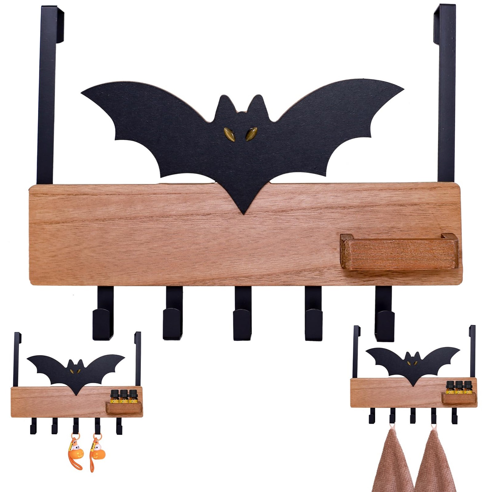 Coat Rack 5 Key Gothic Black Metal
