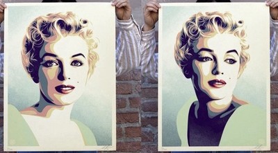 OBEY GIANT Shepard Fairey MARILYN MONROE PRINT SET MATCHING # s Sunrise/Sunset