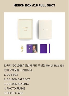 BTS MERCH BOX 18 Golden Box Jungkook Army Official Membership Pack