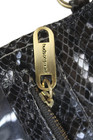 Alexis Hudson Womens Chain Strap Snake Embossed Leather Bi Fold Wallet Black 8" — photo 8