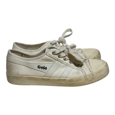 Gola Coaster Canvas Sneakers Women's Size 6 White Minimalist Low Top Trainers