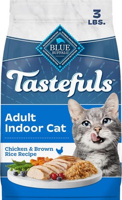 Blue Buffalo Tastefuls Chicken & Brown Rice Recipe Dry Indoor Cat Food for Adult