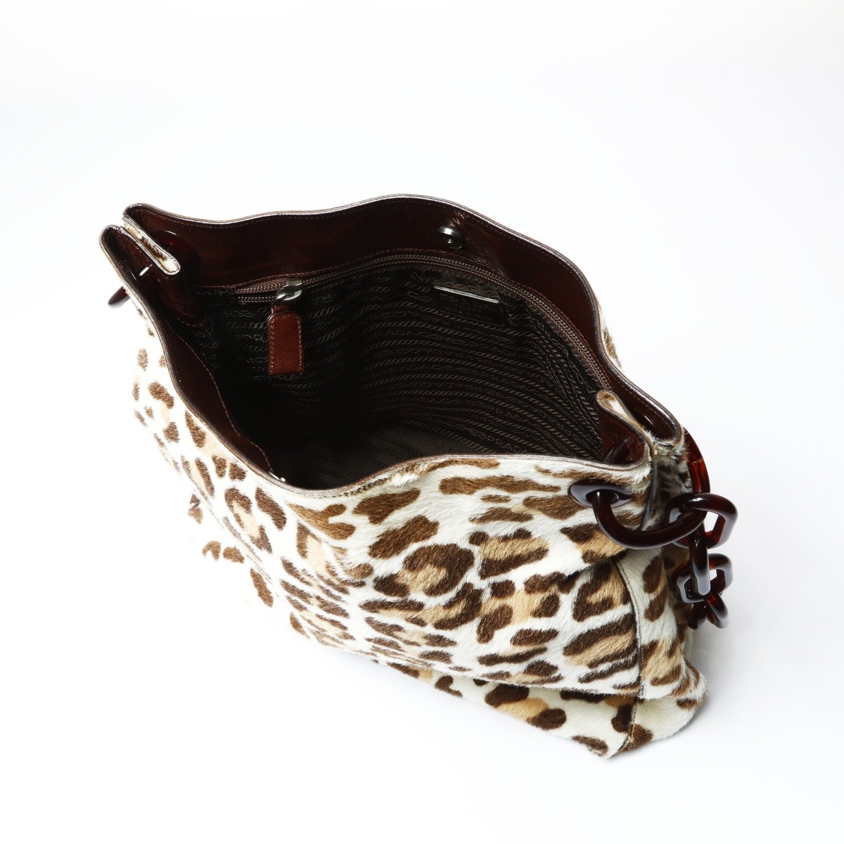 Authentic PRADA Harako Leopard Chain Shoulder Bag… - image 12