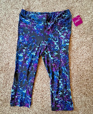 NWT Skirt Sports Liberator Capri 1X Odyssey Print Stretch Drawstring Activewear