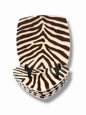 222 Fifth BROWN ZEBRA  Square 6  Appetizer Pl...