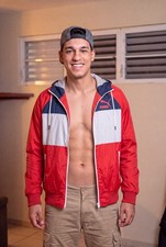 Puma Vintage Rare Glanz Heritage Wind Jacket Windbreaker Red Blue Gray Med