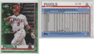 2019 Topps Chrome Green Wave Refractor /99 Albert Pujols #27