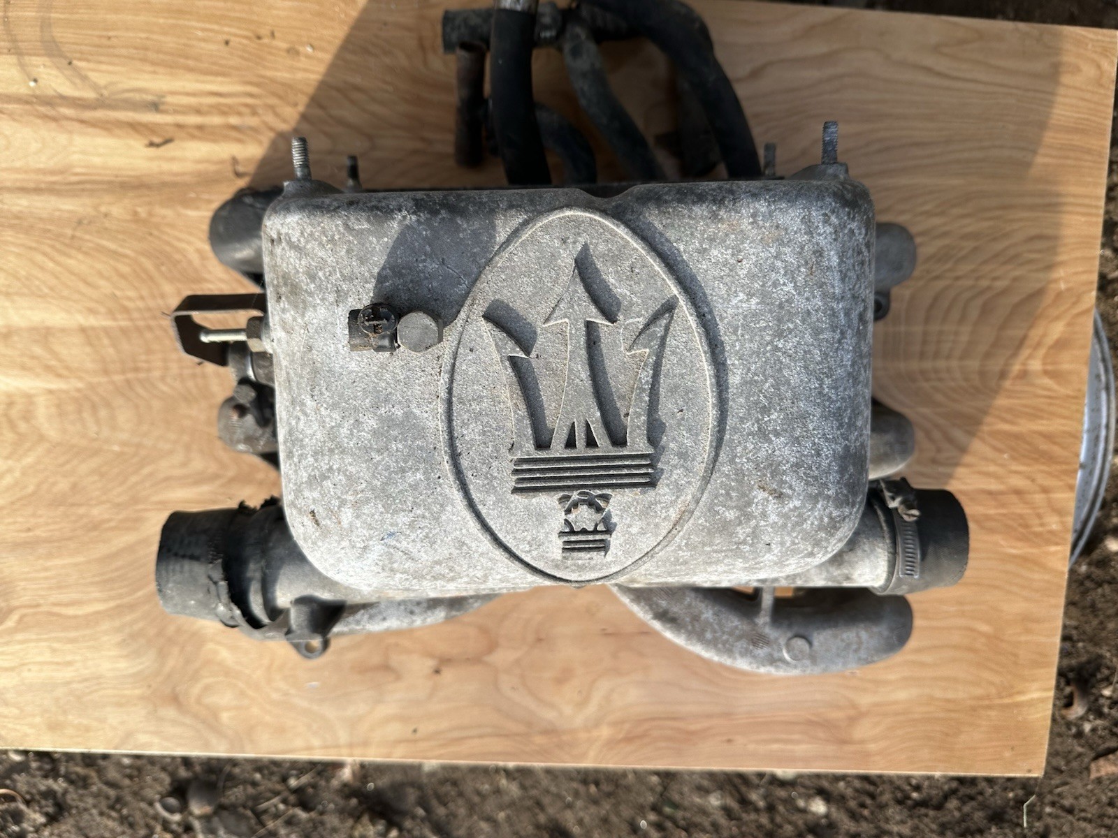 Maserati Biturbo Intake Manifold, Plenum, and Carburetor