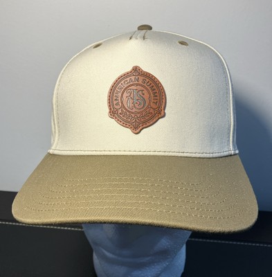 American Summit Men s Brown/White Hat With Leather Adjustable Buckle And Logo