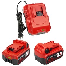 2Pack 18V 6.0Ah Replacement for Milwaukee M-18 Battery and Charger Combo