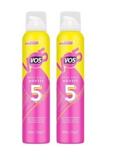Image of 2pk Vo5 Mega Hold Hair Mousse 200ml Styling Haircare Care Gel