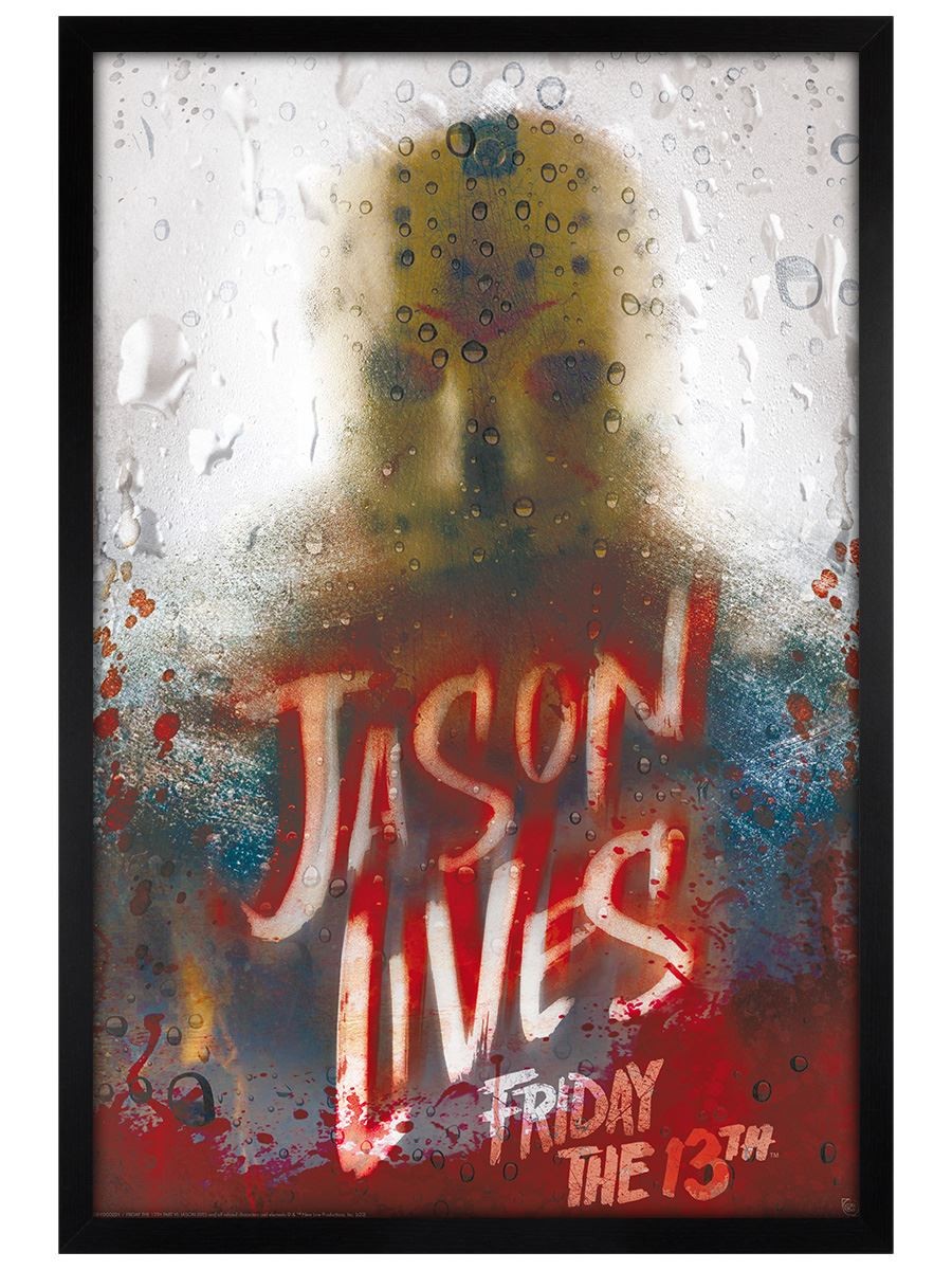 Friday the 13th Jason Lives Maxi Poster - Black Wooden Framed