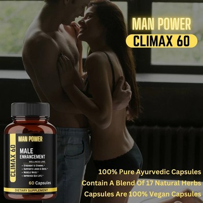 Climax 60 Kräuter-Sex-Kapseln für Kraft bleiben hart halten längere Verzögeru...