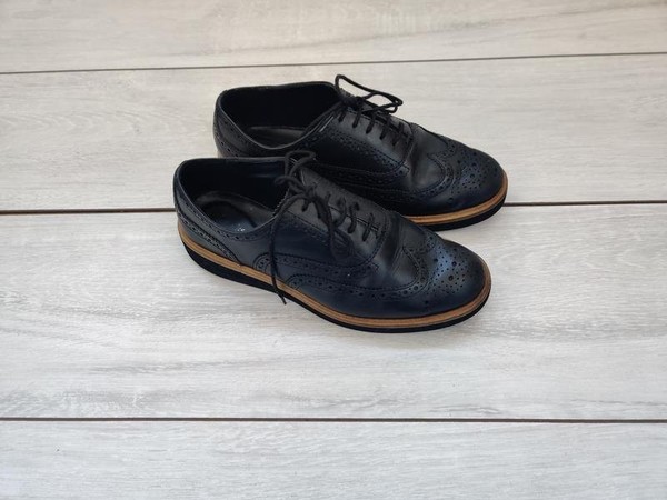 Women Clarks Heels Black Leather 37 #7A3A