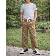 Cat Jack Boys Brown Khaki Straight Pants Reinforced Knee Size 16 NWT
