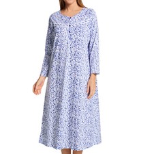 La Cera 1530 Cotton Knit Long Sleeve Nightgown