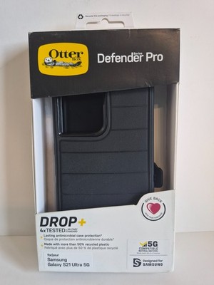 Open Box OtterBox Defender Pro Series Case For Samsung Galaxy S21 Ultra 5G-Black