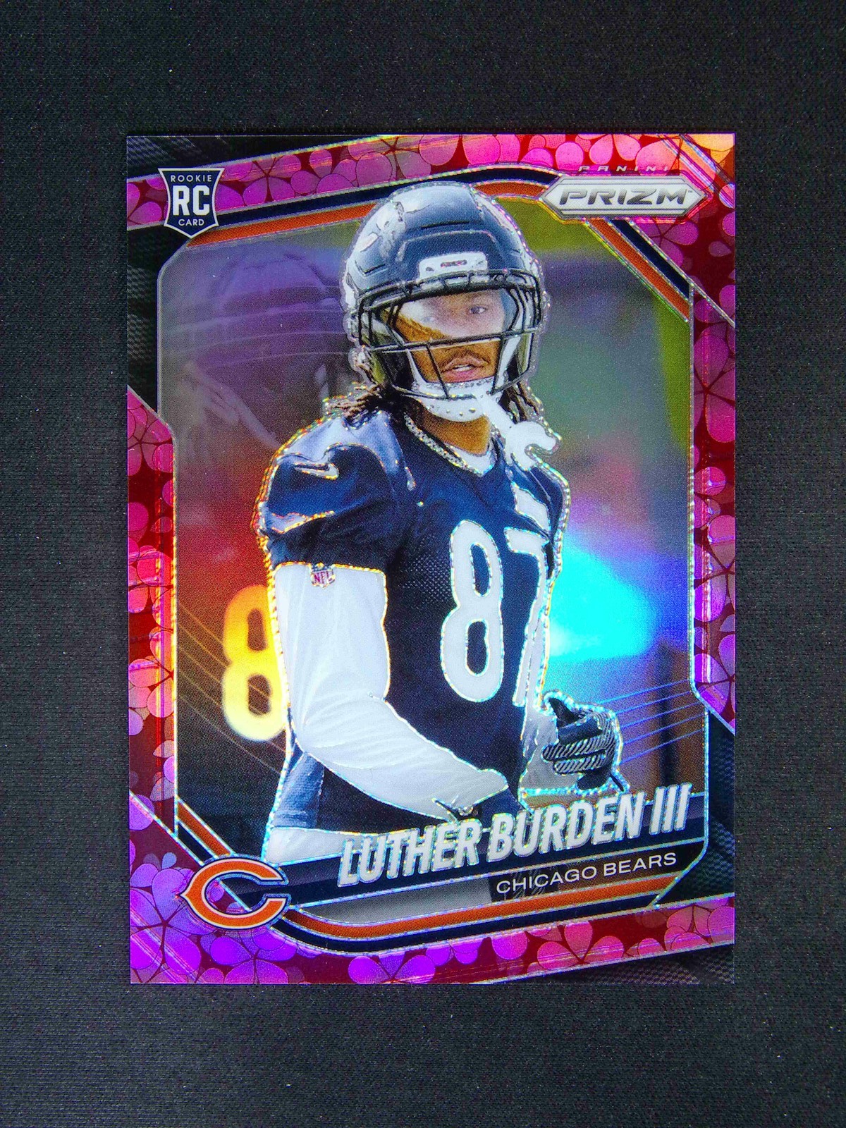 2025 Panini Prizm Luther Burden III #331 RC Rookie Plum Blossom Pirzm /8