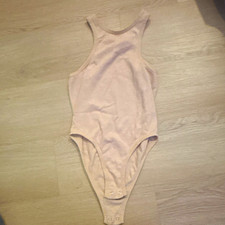 New Mix Women s Pink Sleeveless One-Piece Snap-Crotch Bodysuit Size S