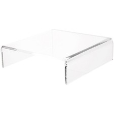 Plymor Clear Acrylic Short Square Display Riser, 2" H x 7" W x 7" D 1/4" thick 