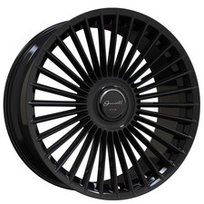 22x922x10.5 Gianelle Wheels Cabo Gloss Black Floating Cap Rims 4pcs A1