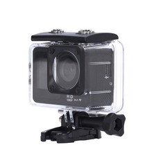 Nedis Caméra d'Action 1080p Double Écran Wi-Fi avec Boîtier Étanche Noir