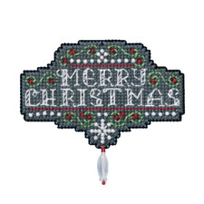 Chalkboard Merry Christmas Cross Stitch Kit Mill Hill 2016 Winter Series