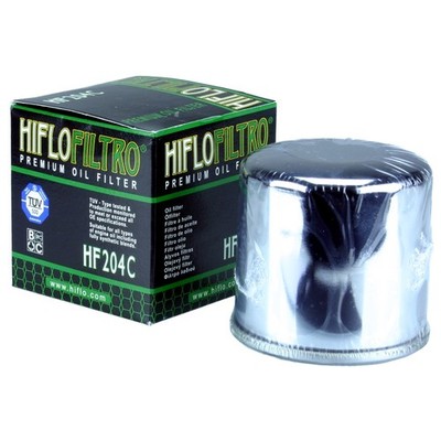 Triumph America 800, 05-06 (T908M) Ölfilter HiFlo CHROM silber Chromfilter