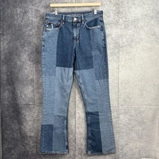 American Eagle Outfitters 90's Bootcut Jeans Patchwork A Cool Moment Size 8