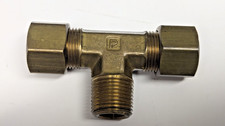 Parker 1/2” x 3/8” Male NPT Forged Brass Branch Tee Compression Fitting 172C-8-6
