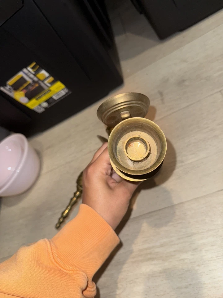 复古纯色黄铜壁灯烛台 2 对 — 第 2/4 张图片