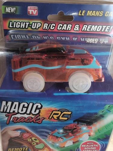 Magic Tracks Light-Up R/C Car & Remote "Le Mans Car" Realistic Sound Effects New - Picture 4 of 11