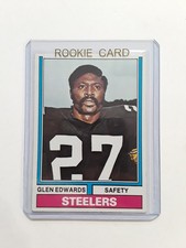 1974 Topps Glen Edwards Rookie #169 football card Pittsburgh Steelers. rookie card picture