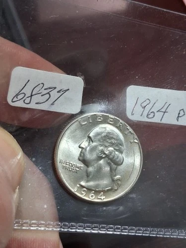 1964 P WASHINGTON QUARTER - !! BU GEM +++ !! 90% SILVER - STRONG STRIKE TOO -