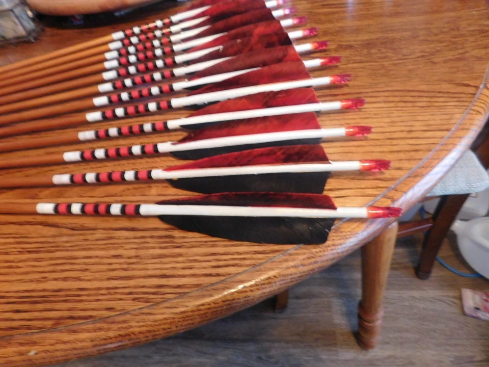 One Dozen New Matching Cedar Arrows - Image 3 of 4
