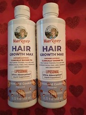MARY RUTH'S HAIR GROWTH MAX Lipsomal Containing Lustriva 15.22oz 2 Bottles
