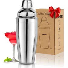 Cocktail Shaker 25oz Martini Shaker Drink Shaker Bar tools with Built-In Straine