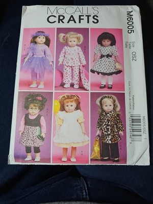 M6005 McCall's Sewing Pattern Doll Clothes  6 Different Outfits 18'' doll Uncut